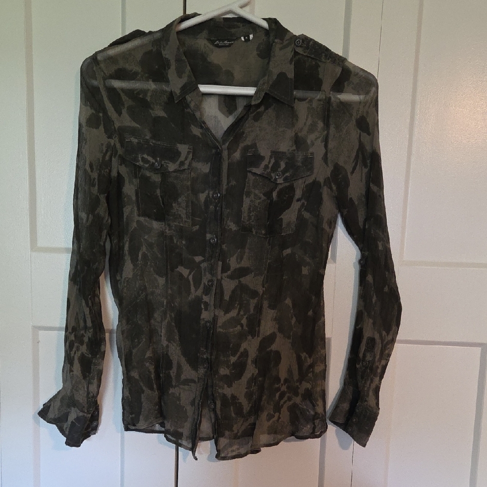 Eddie Bauer Camouflage Long Sleeve Shirt